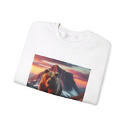 Bear on a Mountain- Unisex Heavy Blend™ Crewneck Sweatshirt
