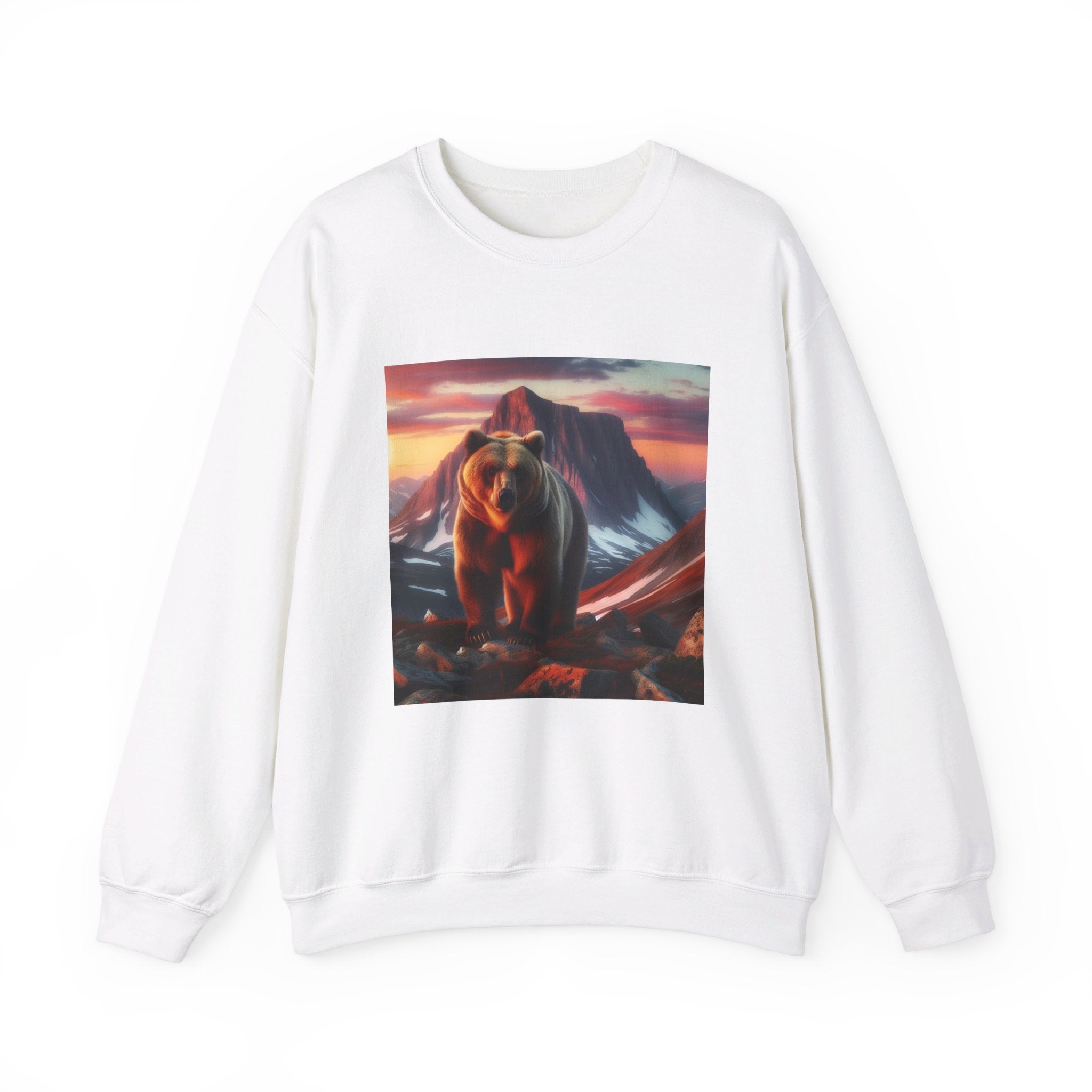 Bear on a Mountain- Unisex Heavy Blend™ Crewneck Sweatshirt