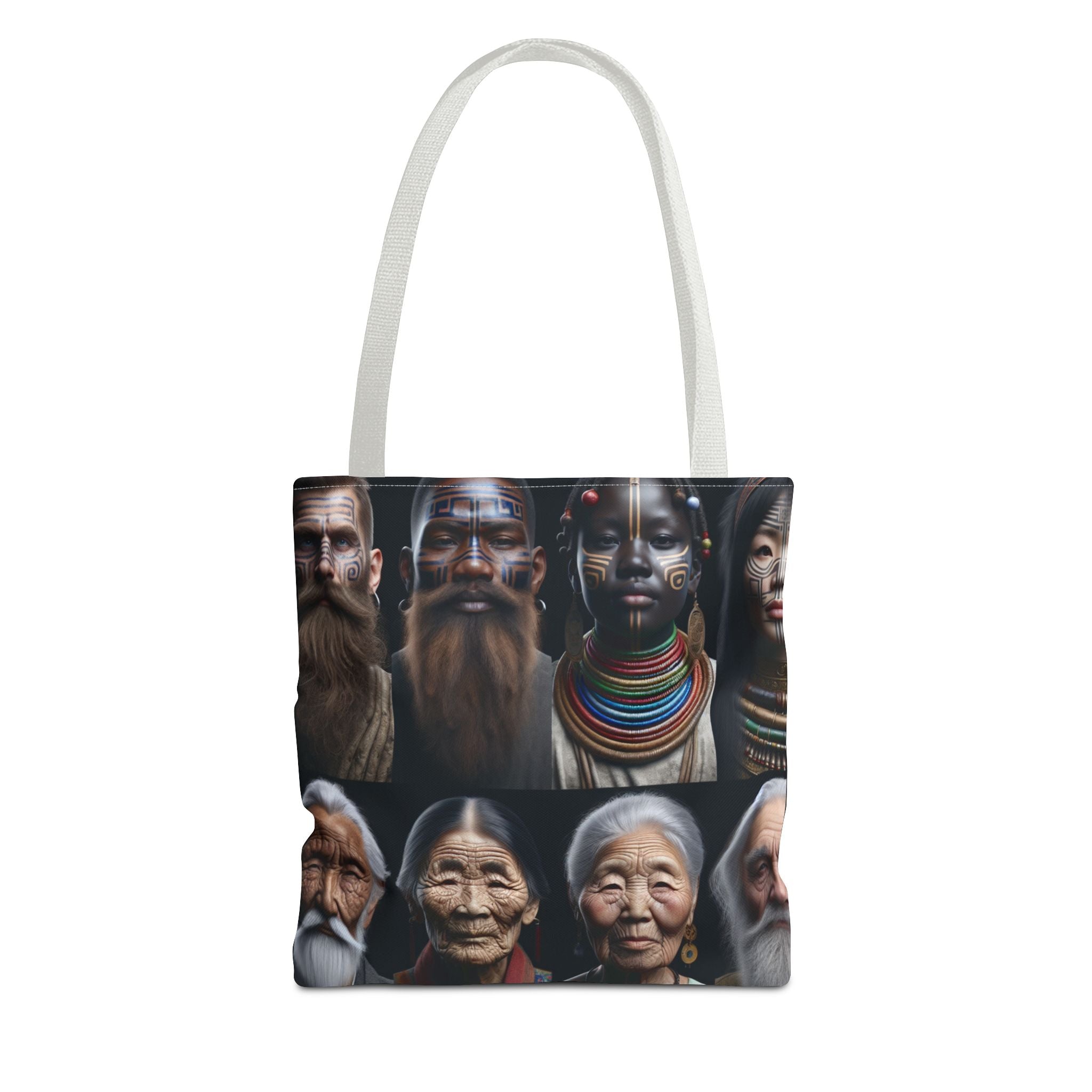 Cultural Diversity Tote Bag - Ancient Ethnic Portraits
