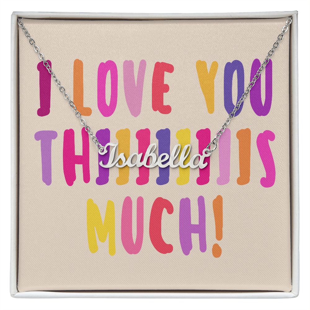 Custom Name Necklace with Message Card