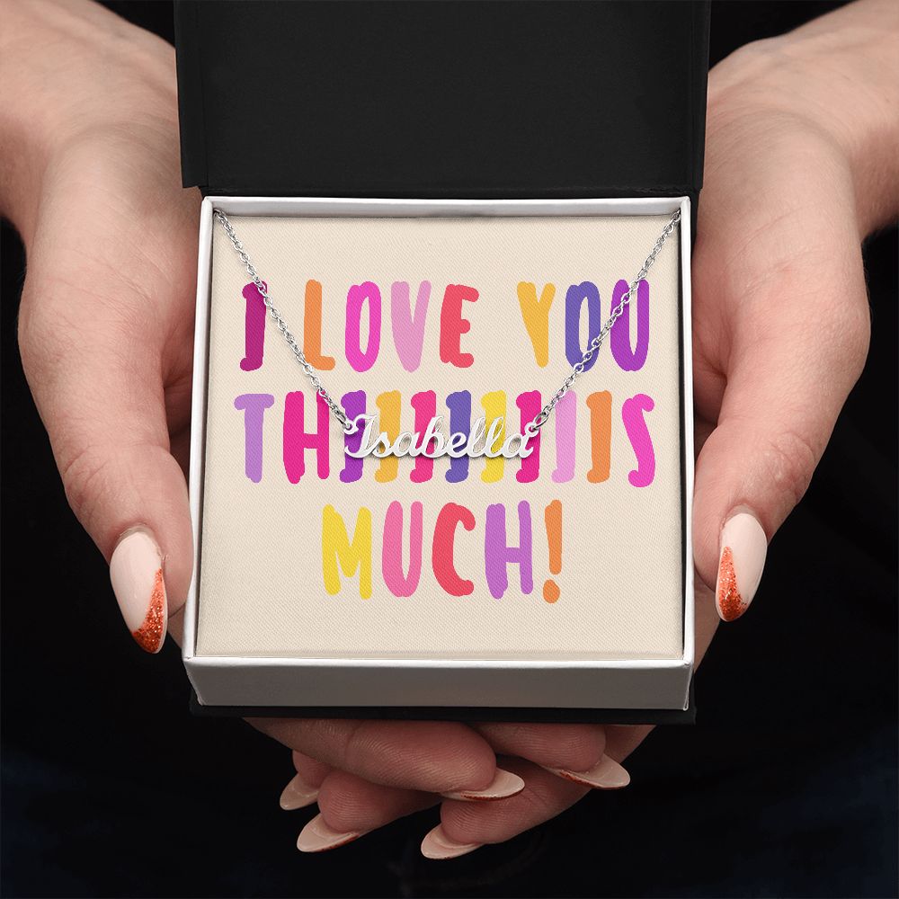 Custom Name Necklace with Message Card