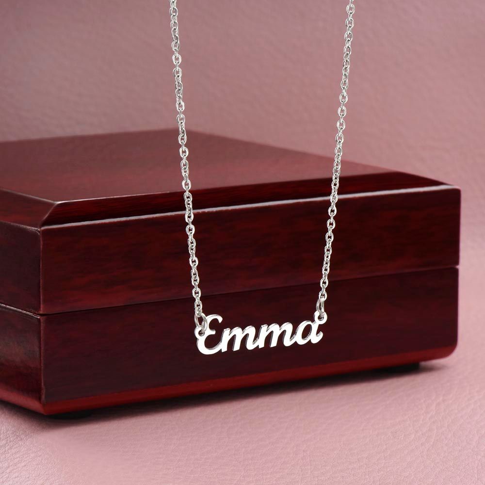 Custom Name Necklace with Message Card