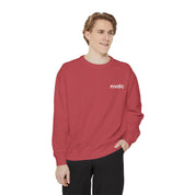 NVDC Minimal Sweatshirt — Garment-Dyed Coral Crewneck