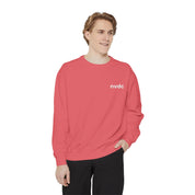 NVDC Minimal Sweatshirt — Garment-Dyed Coral Crewneck