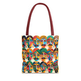 Colorful Artistic Faces Tote Bag