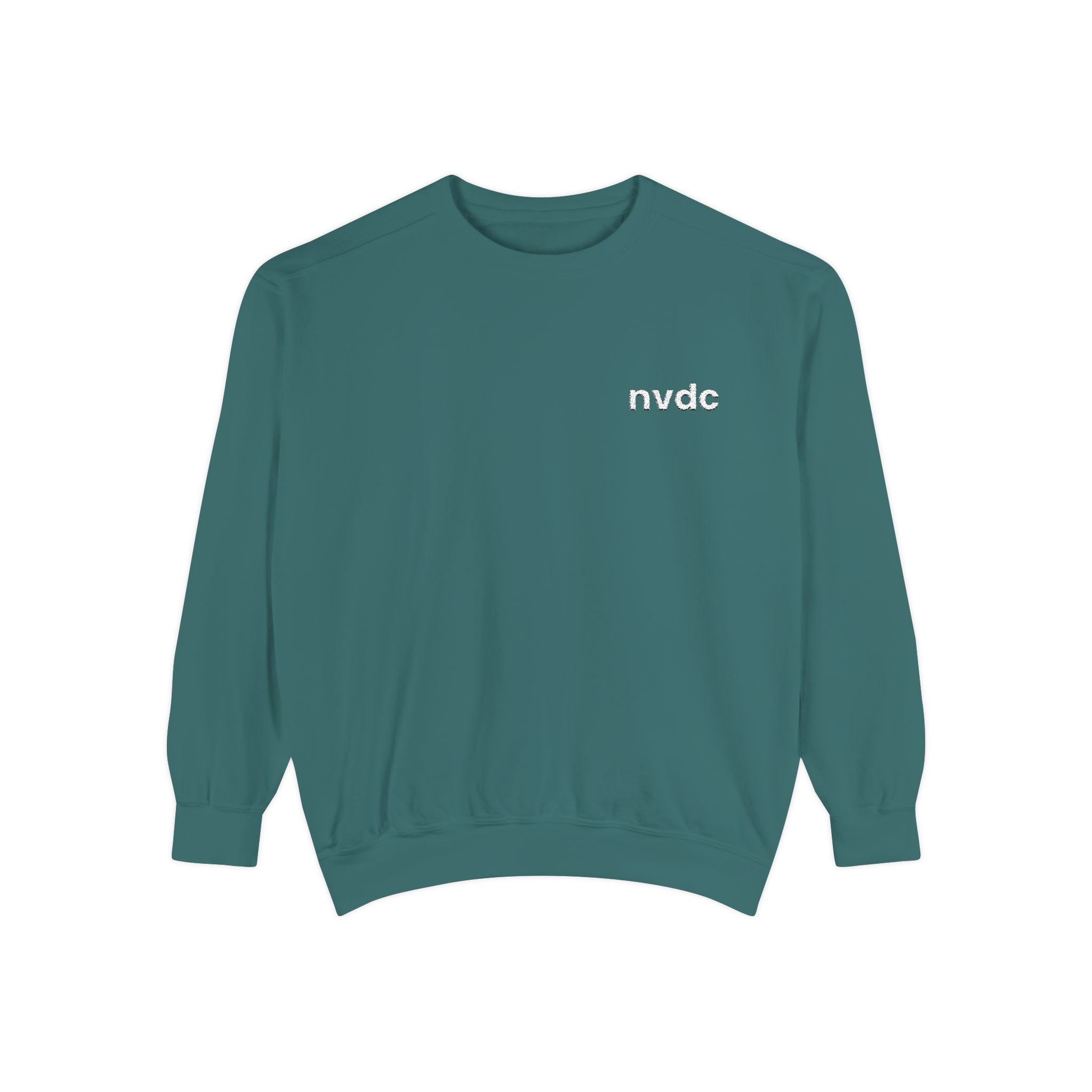NVDC Minimal Sweatshirt — Garment-Dyed Coral Crewneck
