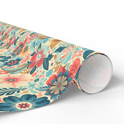 Retro Floral Wrapping Papers