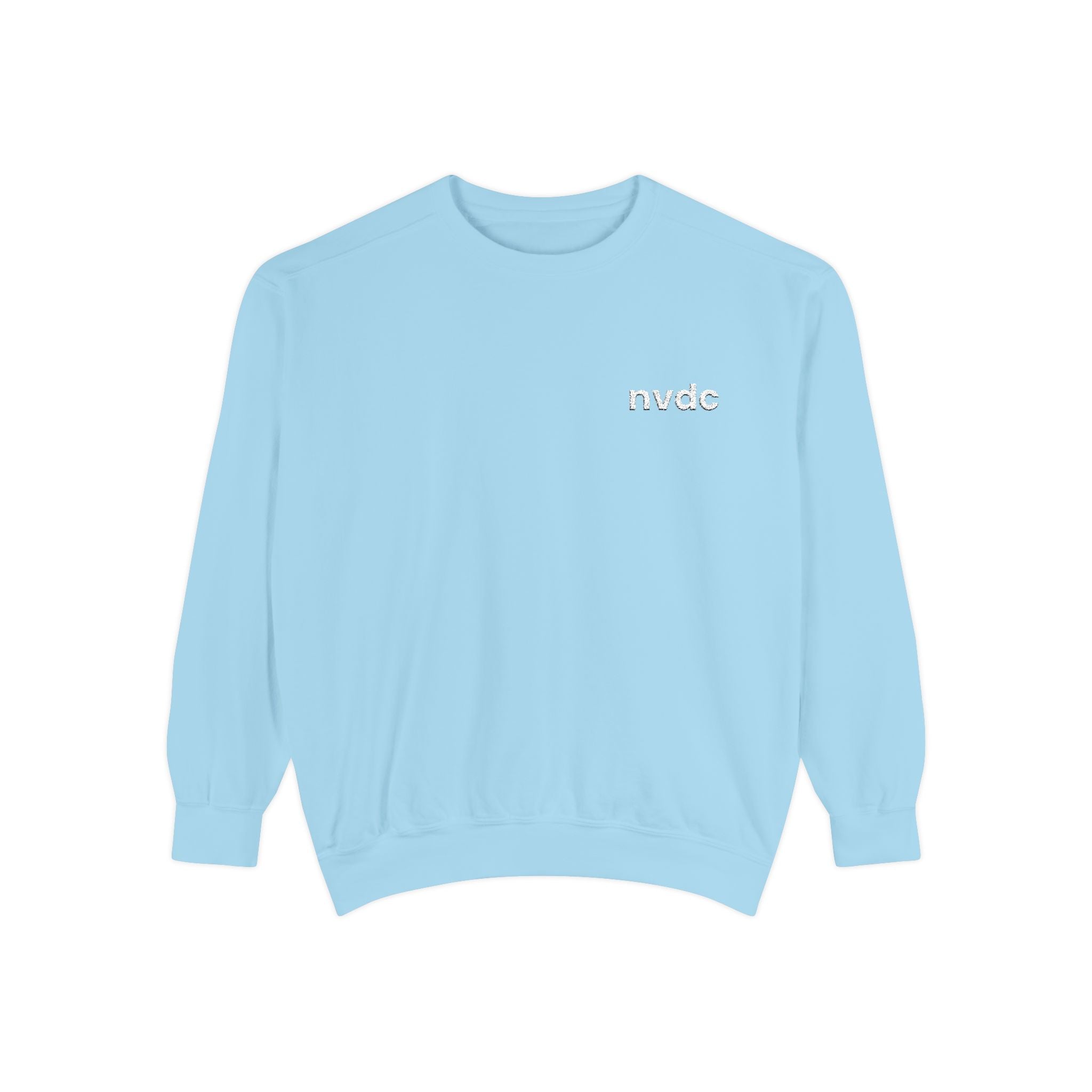 NVDC Minimal Sweatshirt — Garment-Dyed Coral Crewneck