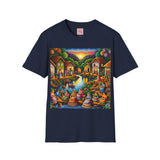 Vibrant Cultural Folk Art Scene Unisex T-Shirt