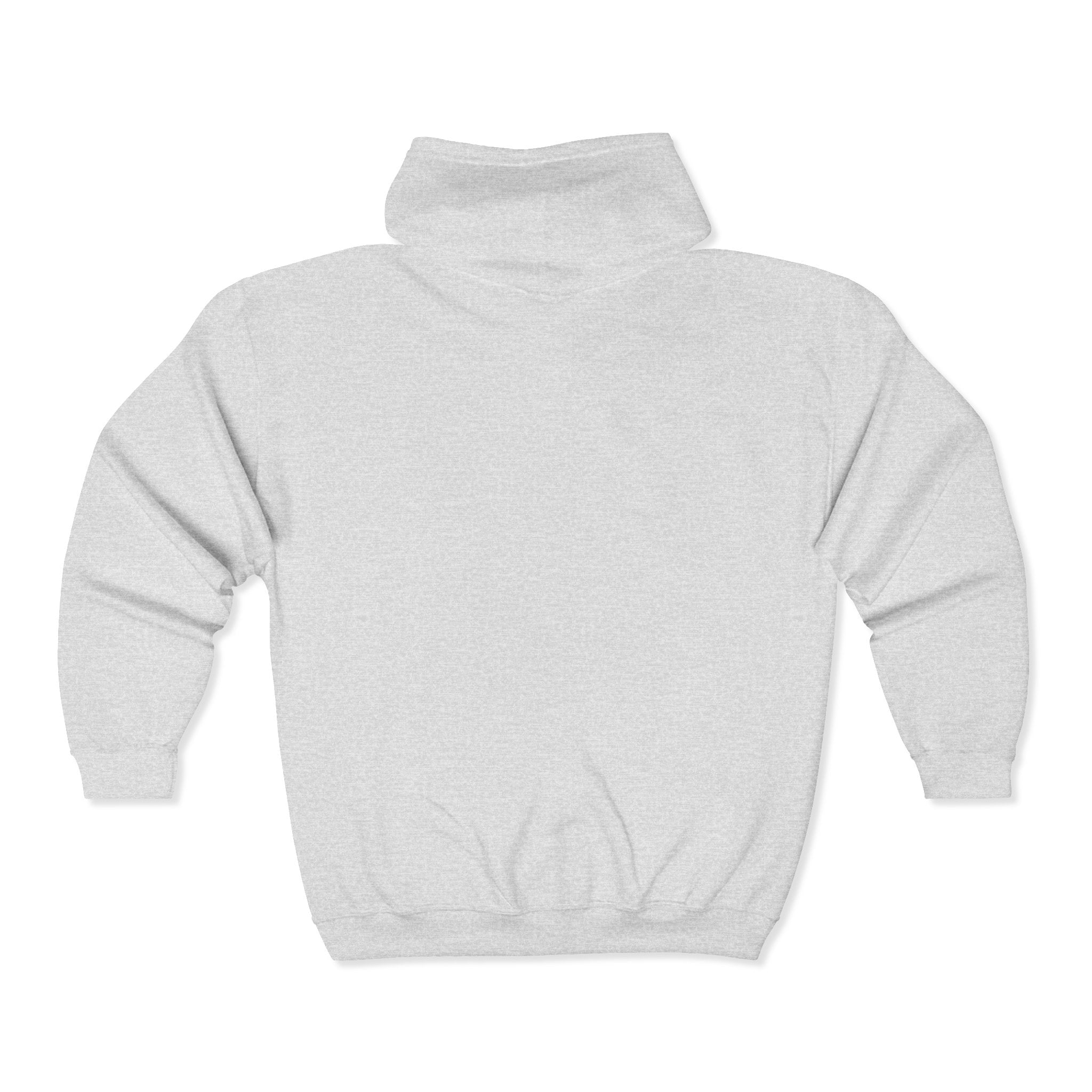 Zip Hoodie – Minimal White Full-Zip Hooded Sweatshirt
