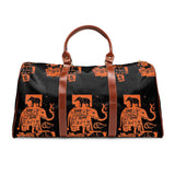 Waterproof Premium Travel Duffel Bag – Mohenjo-Daro & Harappa Design (Black and Terracotta)