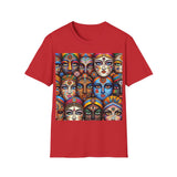 Colorful Faces Unisex Softstyle T-Shirt | Art-Inspired Graphic Tee