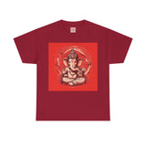 Ganesha Unisex Heavy Cotton Tee - Spiritual & Artistic Design for Comfort and Style