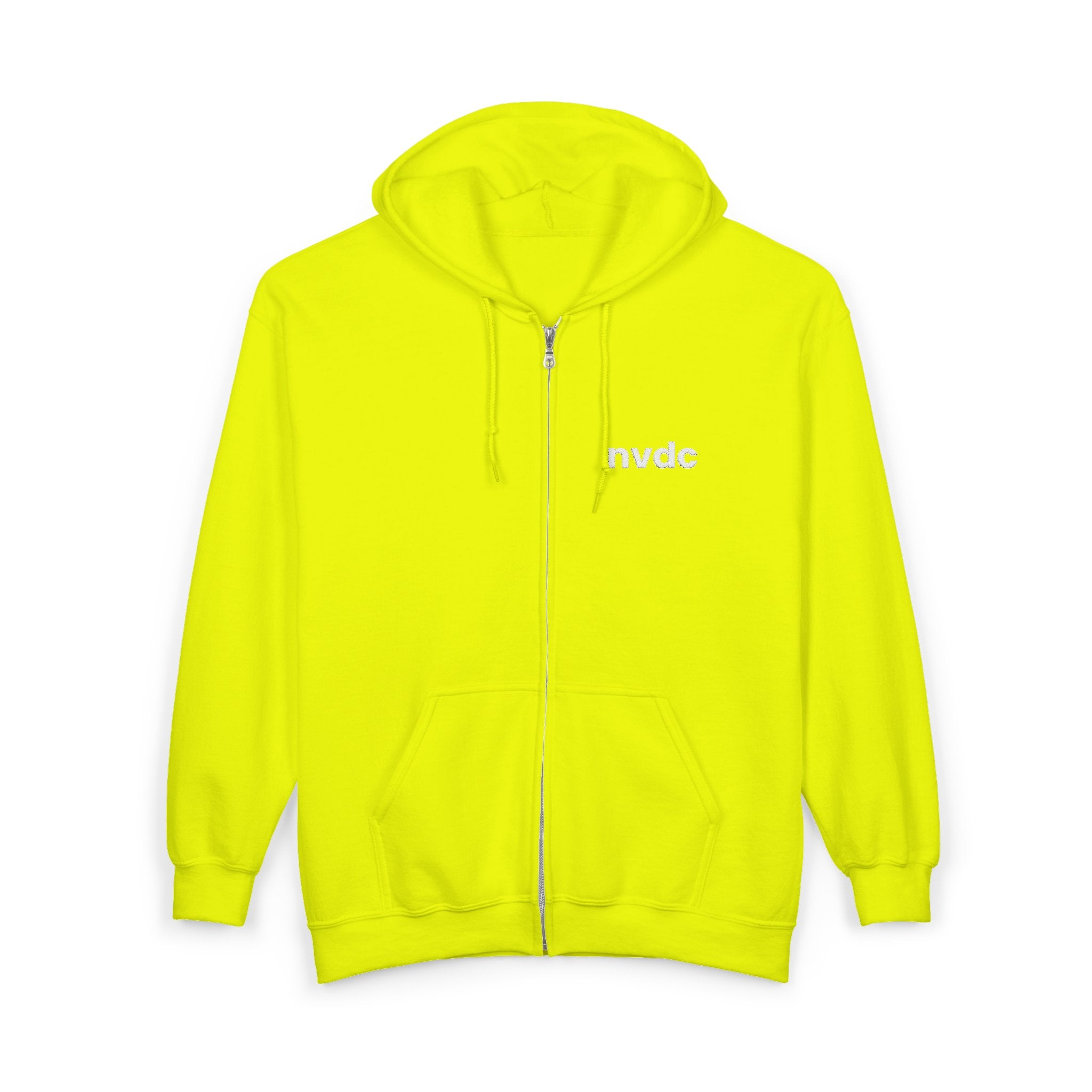 Zip Hoodie – Minimal White Full-Zip Hooded Sweatshirt