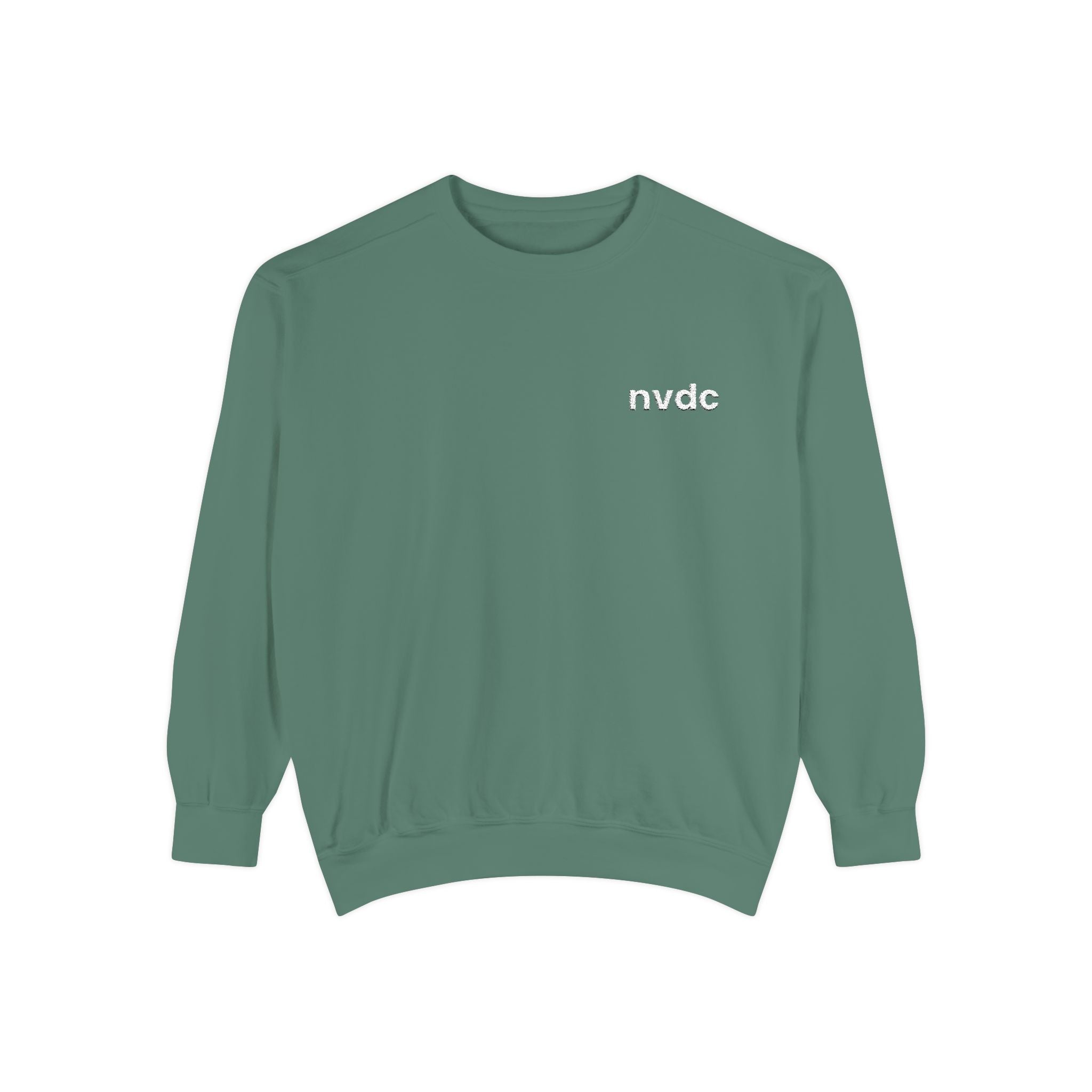 NVDC Minimal Sweatshirt — Garment-Dyed Coral Crewneck