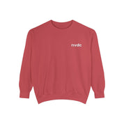 NVDC Minimal Sweatshirt — Garment-Dyed Coral Crewneck