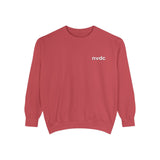 NVDC Minimal Sweatshirt — Garment-Dyed Coral Crewneck