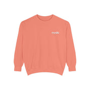 NVDC Minimal Sweatshirt — Garment-Dyed Coral Crewneck