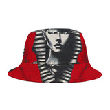 Vintage-Inspired Graphic Bucket Hat | Retro Art Design for Trendy Summer Style