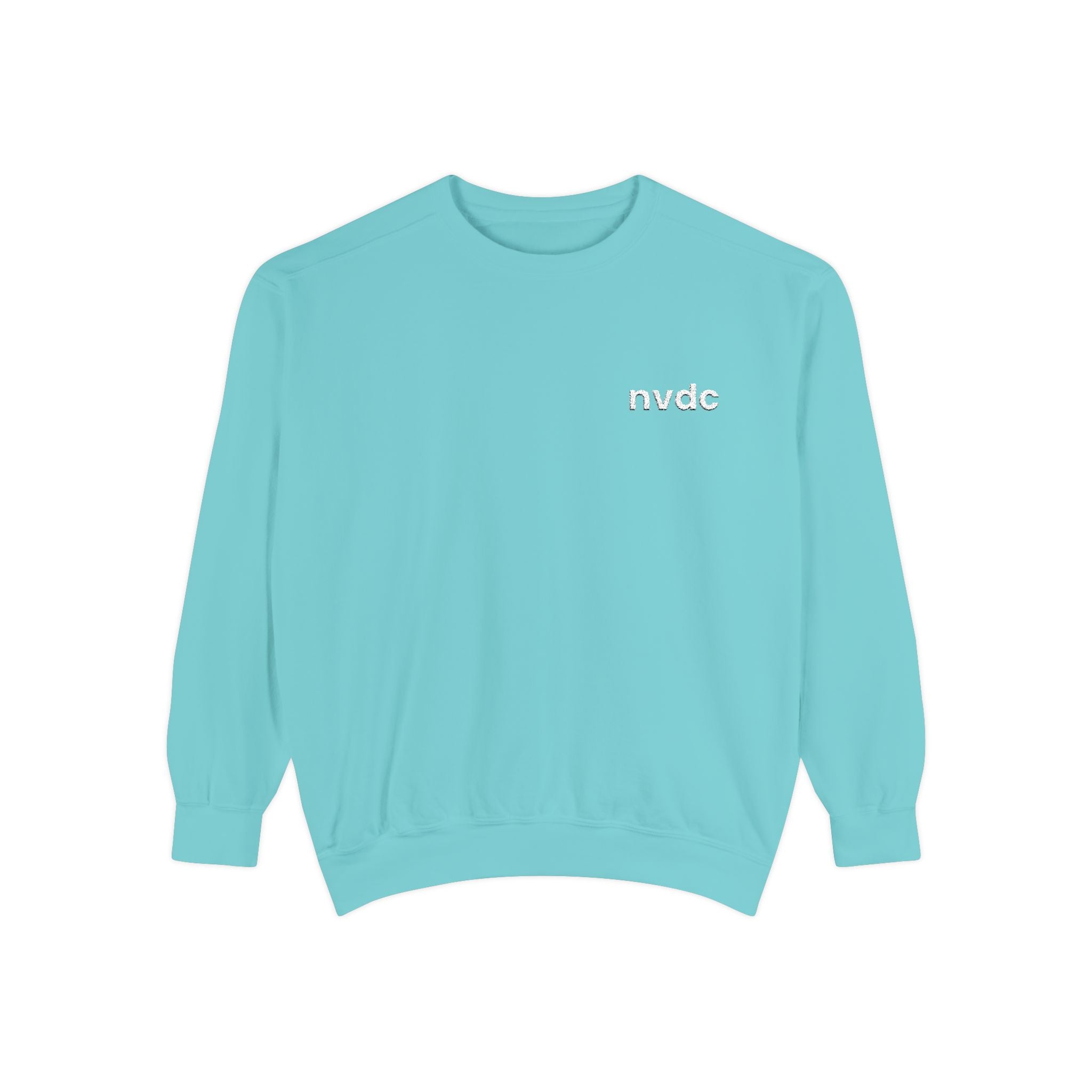 NVDC Minimal Sweatshirt — Garment-Dyed Coral Crewneck