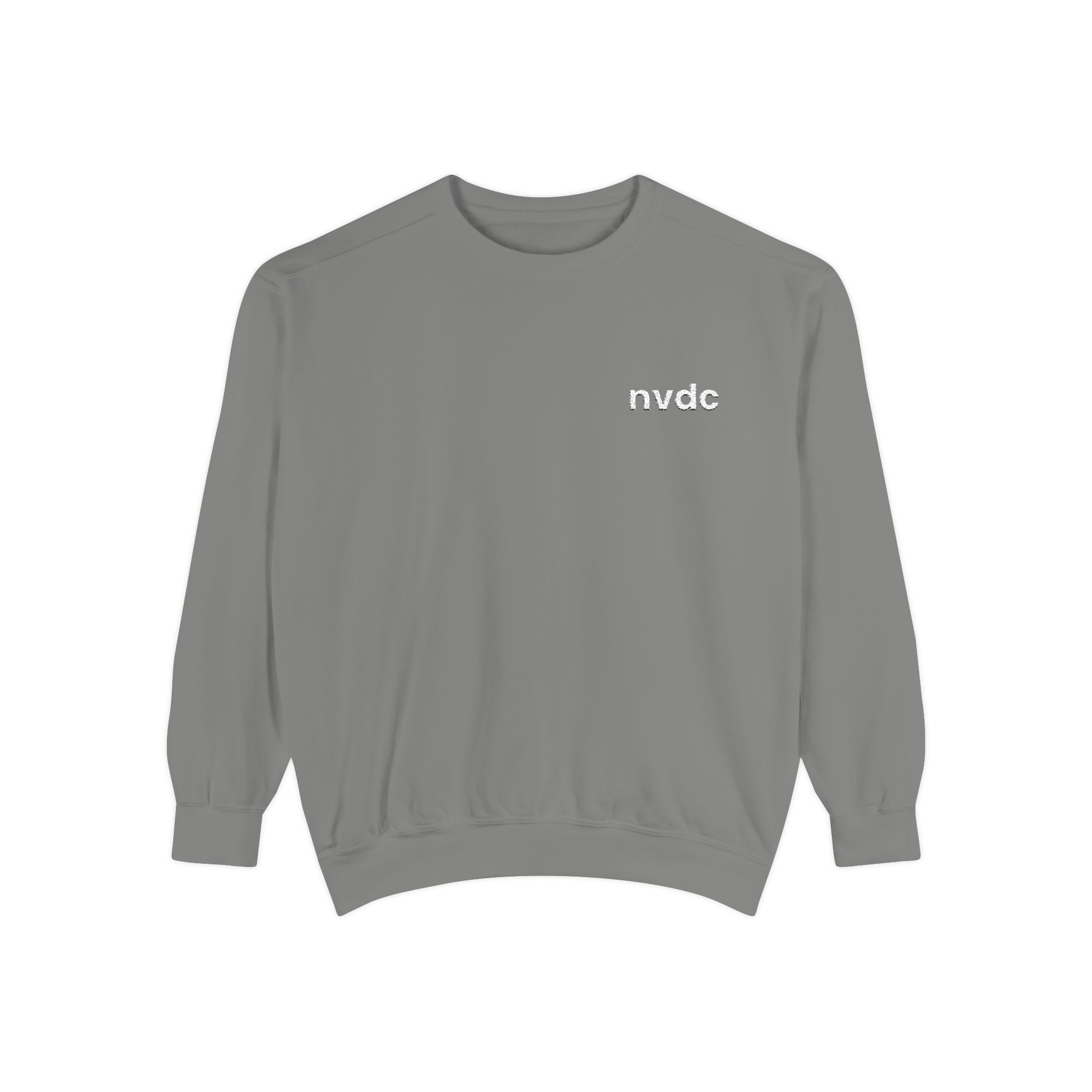 NVDC Minimal Sweatshirt — Garment-Dyed Coral Crewneck