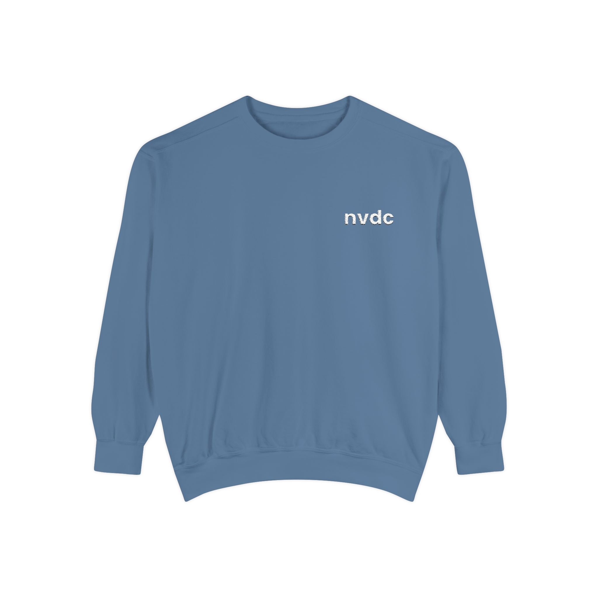 NVDC Minimal Sweatshirt — Garment-Dyed Coral Crewneck
