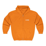 Zip Hoodie – Minimal White Full-Zip Hooded Sweatshirt