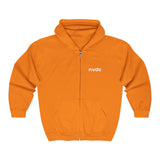 Zip Hoodie – Minimal White Full-Zip Hooded Sweatshirt