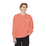 NVDC Minimal Sweatshirt — Garment-Dyed Coral Crewneck