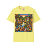 Vibrant Cultural Folk Art Scene Unisex T-Shirt