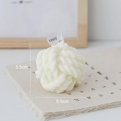 Creative Handmade Wool Ball Candle