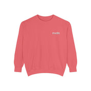 NVDC Minimal Sweatshirt — Garment-Dyed Coral Crewneck
