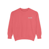 NVDC Minimal Sweatshirt — Garment-Dyed Coral Crewneck