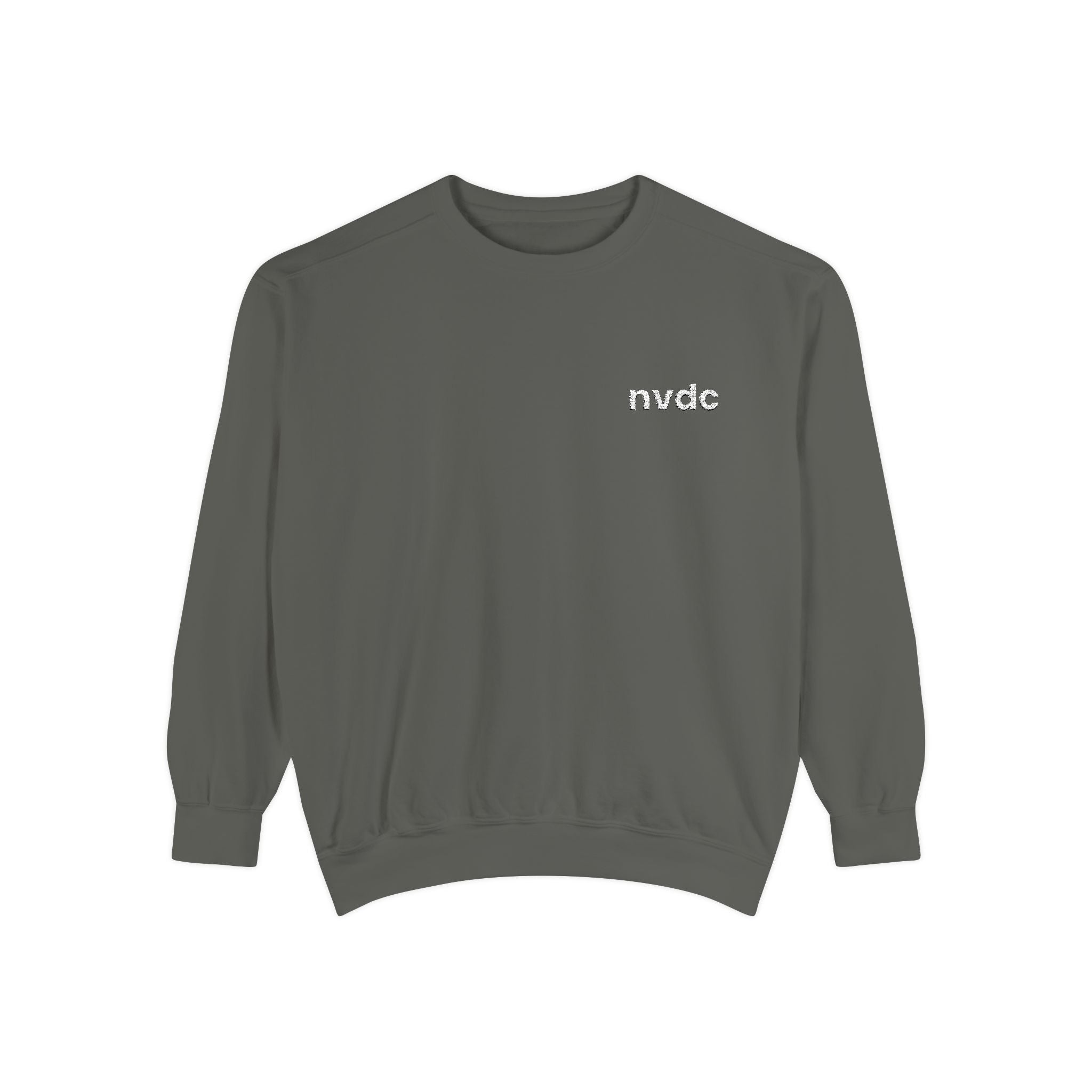 NVDC Minimal Sweatshirt — Garment-Dyed Coral Crewneck