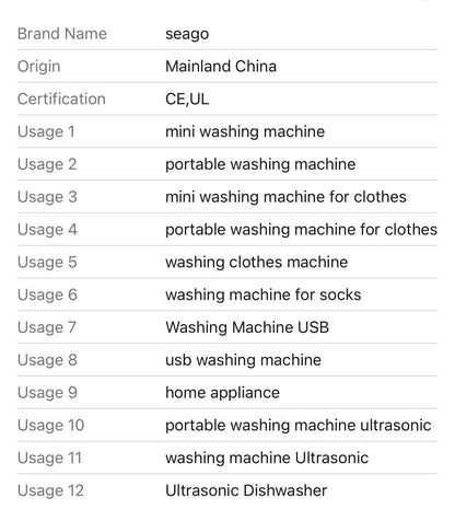 60W Mini Washing Machine Portable USB Rotating Turbo Fruit Washing Machine Ultrasonic Dishwasher For Home Kitchen Travel Clothes