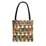 Colorful Artistic Faces Tote Bag