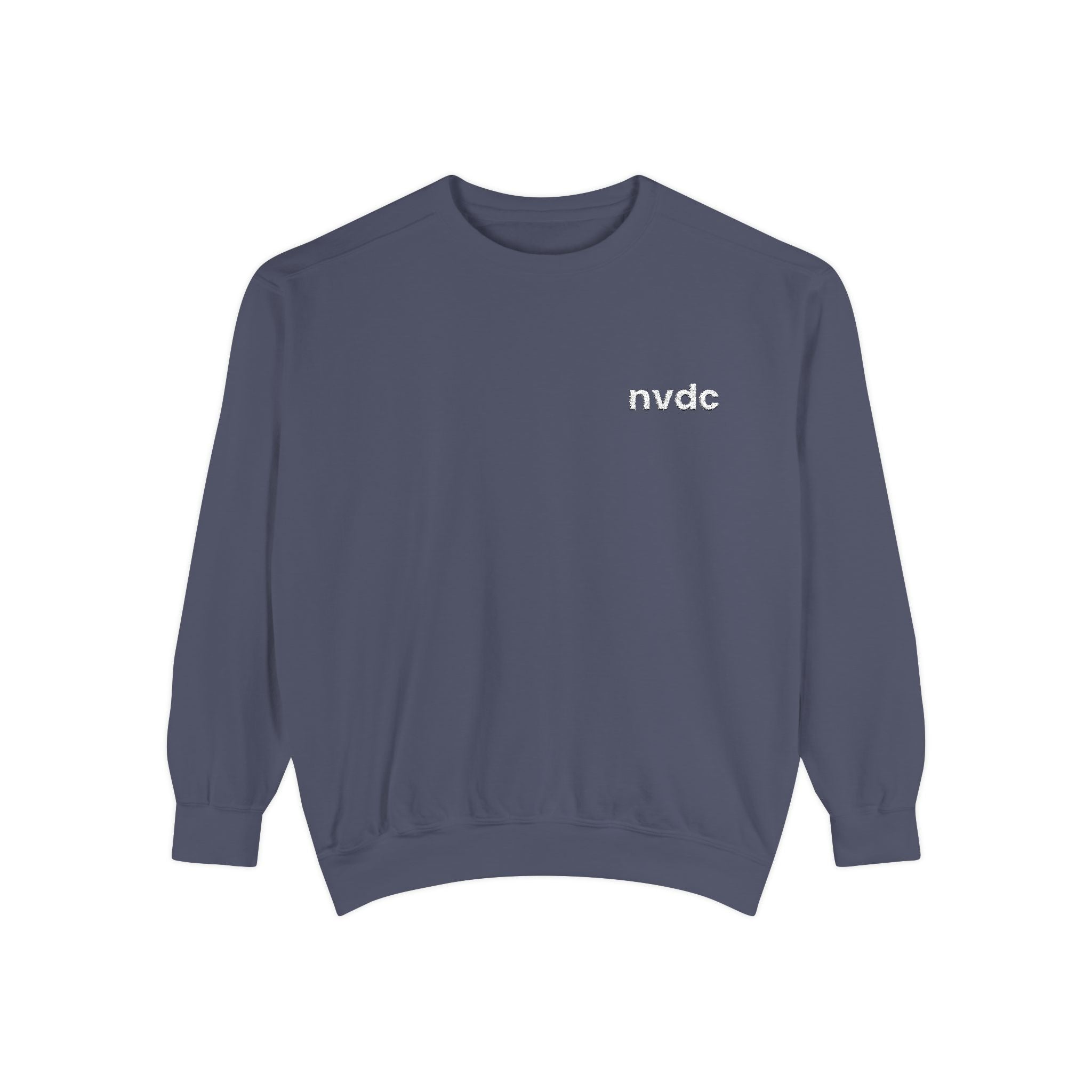 NVDC Minimal Sweatshirt — Garment-Dyed Coral Crewneck