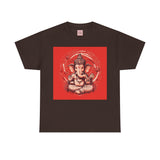 Ganesha Unisex Heavy Cotton Tee - Spiritual & Artistic Design for Comfort and Style