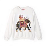 Rajasthani Elephant Art Crewneck Sweatshirt