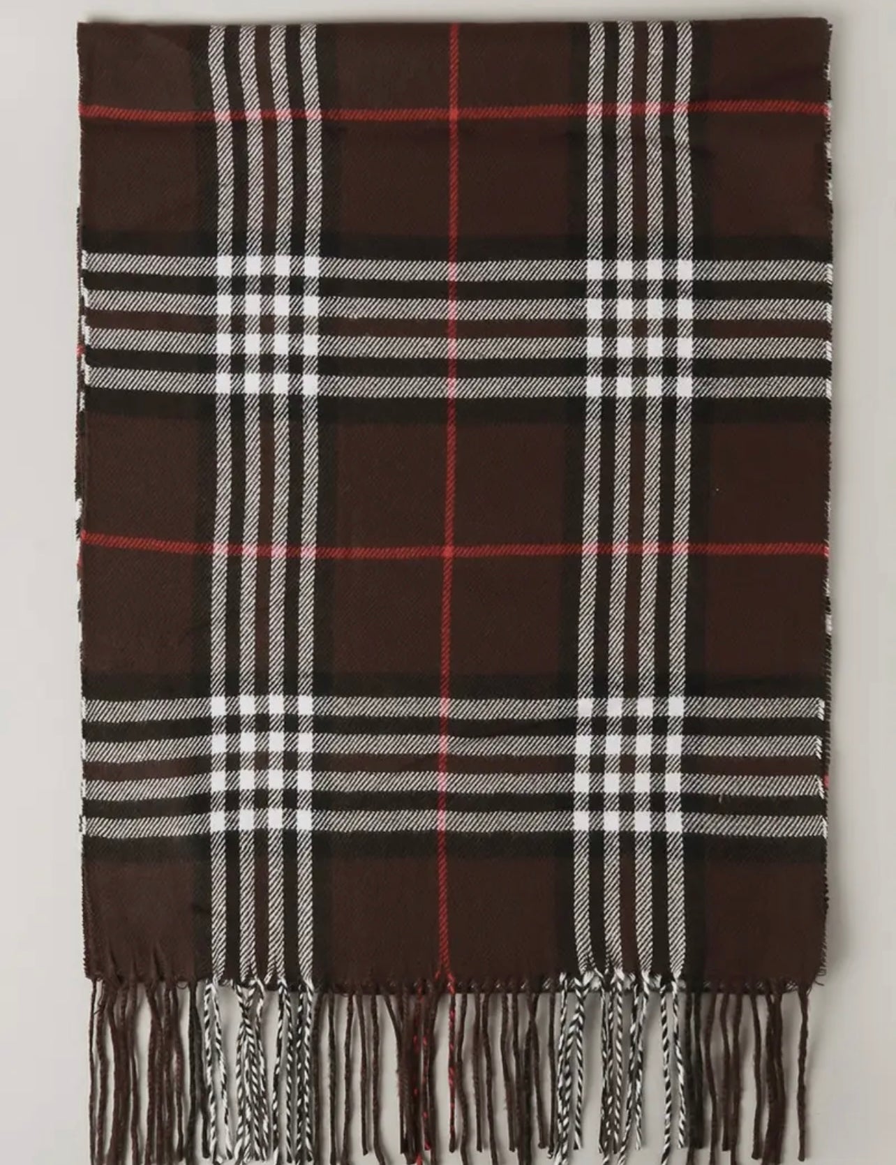 Giant Check Cashmere Feel Mufflers - Warm Plaid Scarf for All Seasons