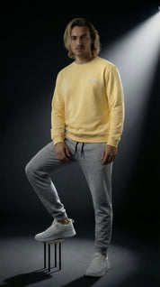 NVDC Minimal Sweatshirt — Garment-Dyed Coral Crewneck