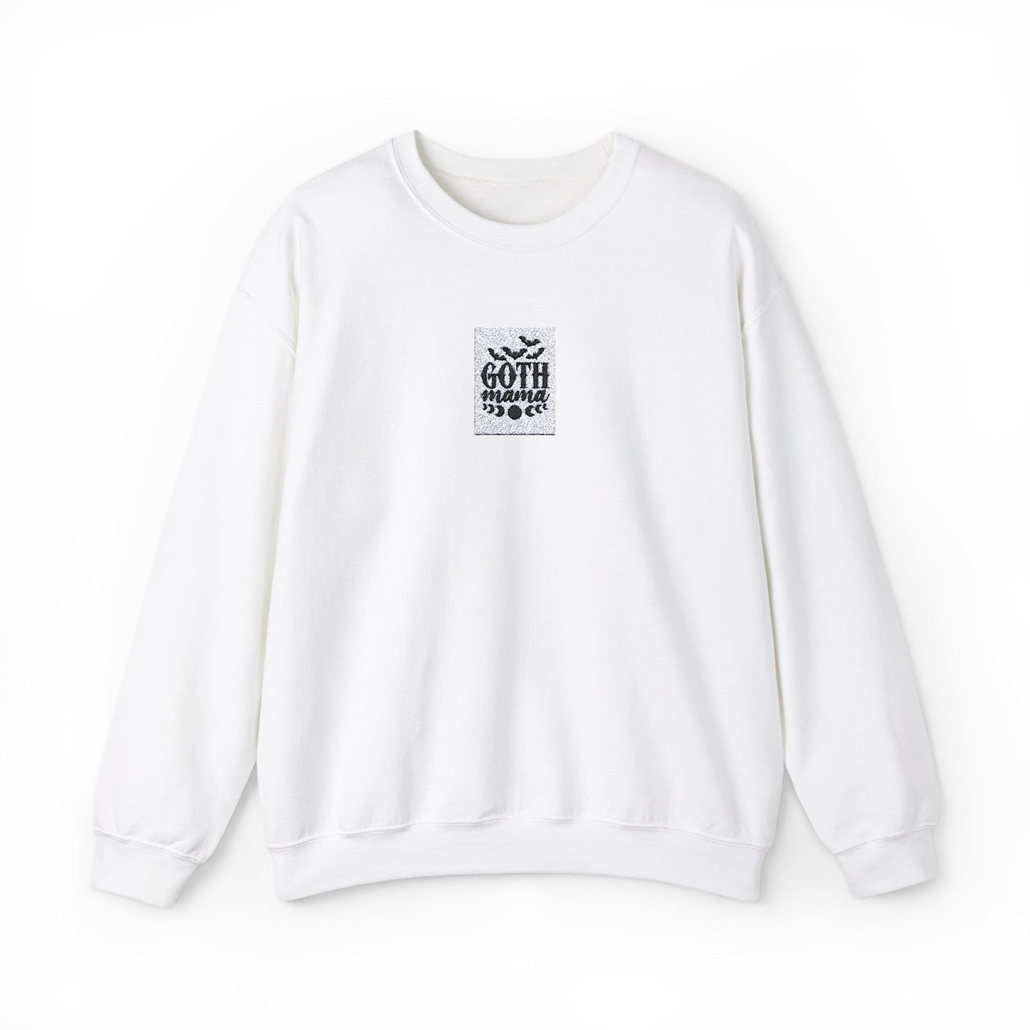 ‘Goth Mama’ Embroidered Unisex Heavy Blend™ Crewneck Sweatshirt