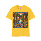 Vibrant Cultural Folk Art Scene Unisex T-Shirt