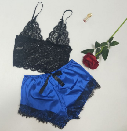 Lace Satin Sleepwear Set