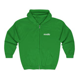 Zip Hoodie – Minimal White Full-Zip Hooded Sweatshirt