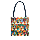 Colorful Artistic Faces Tote Bag