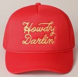 Howdy Darling' Embroidered Trucker Hat - Western Style Mesh Back Cap