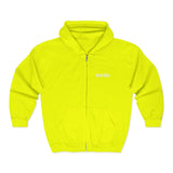 Zip Hoodie – Minimal White Full-Zip Hooded Sweatshirt
