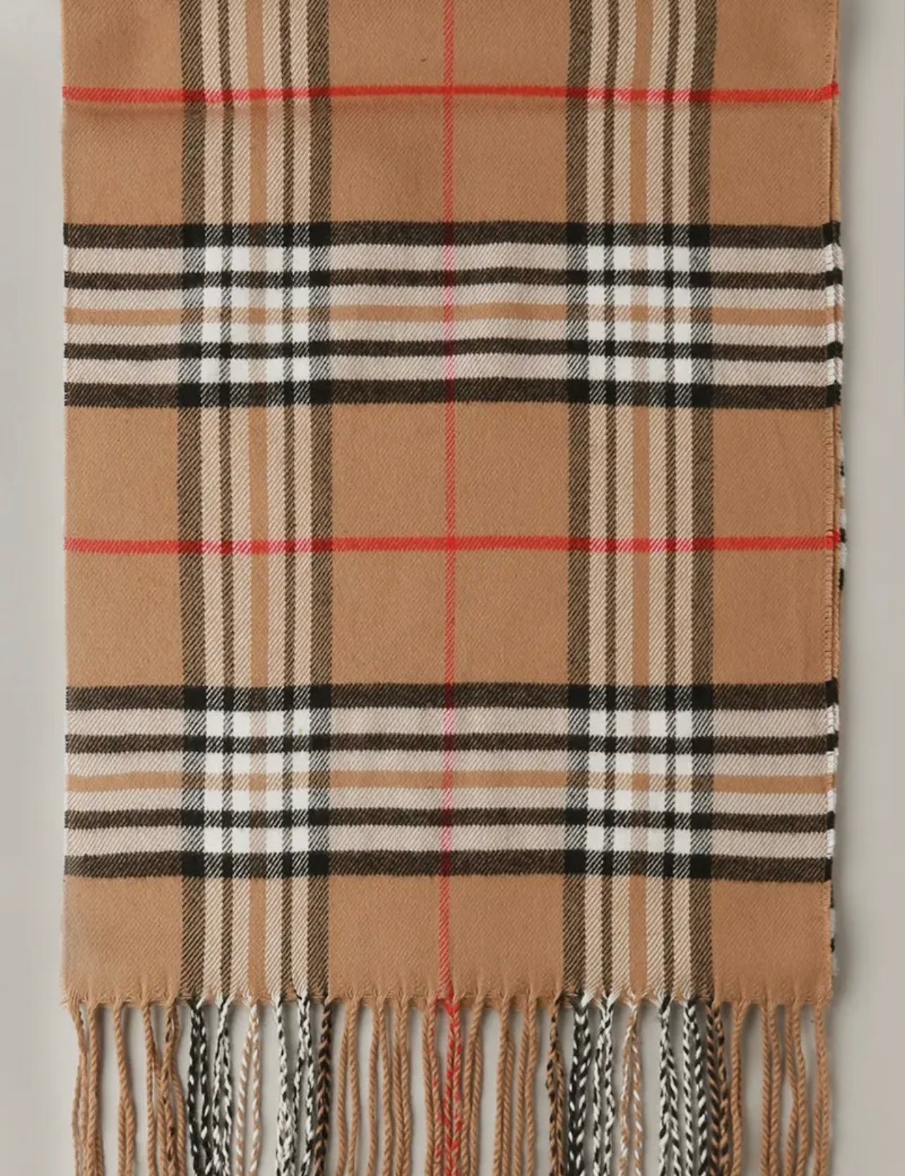 Giant Check Cashmere Feel Mufflers - Warm Plaid Scarf for All Seasons
