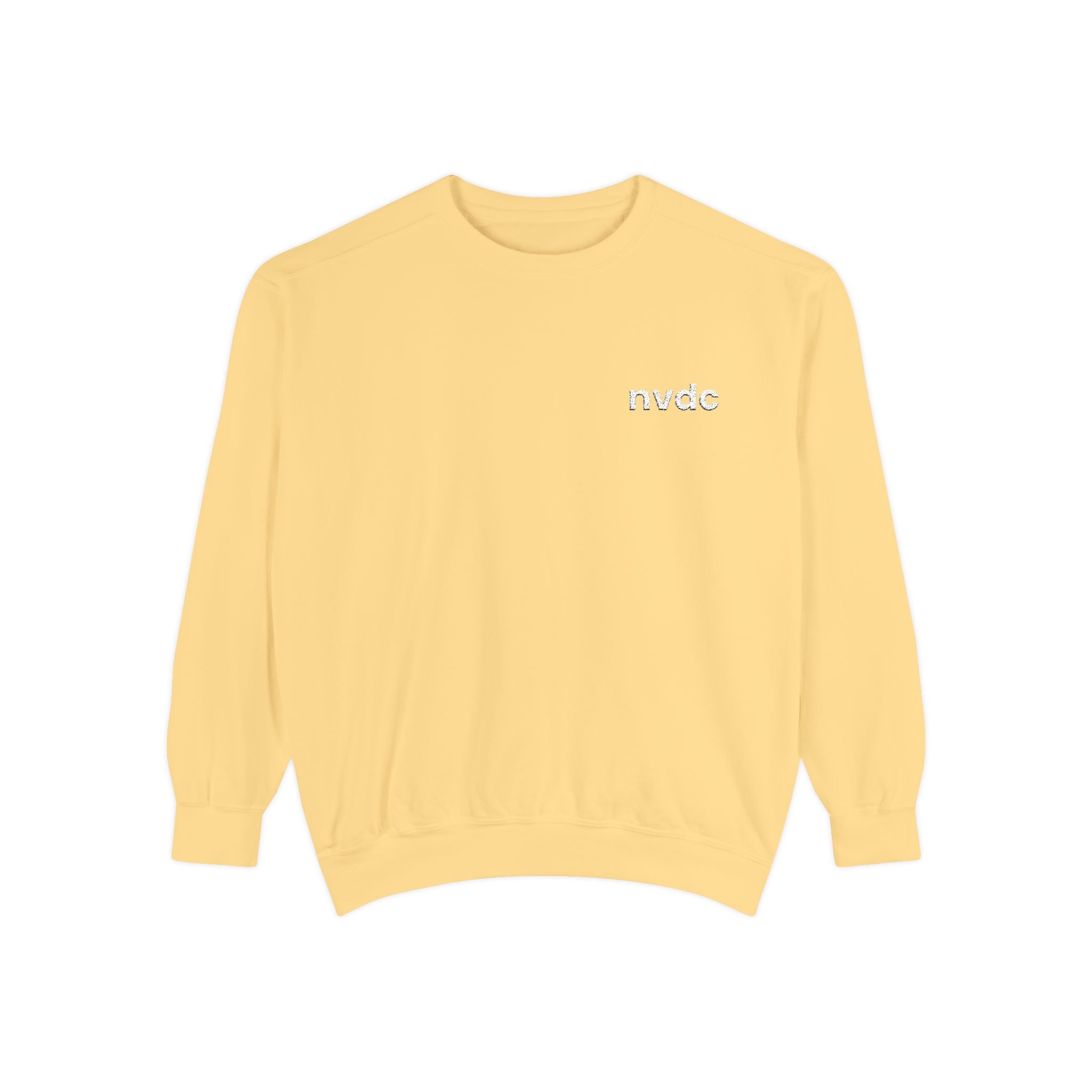 NVDC Minimal Sweatshirt — Garment-Dyed Coral Crewneck